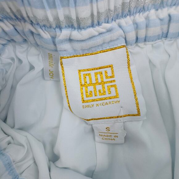 Emily McCarthy Party Short Santorini Stripe Lightweight Flowy Shorts Women's S - Picture 4 of 6